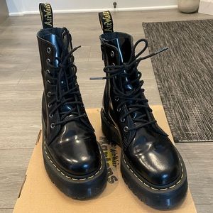 Dr. Martens Black Jadon 8-Eye Platform Boot Size 6